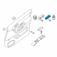 OEM 2021 Nissan Titan XD Switch Assy-Power Window, Main Diagram - 25401-EZ10A