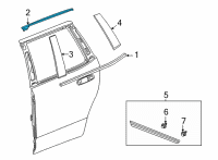 OEM 2021 Cadillac Escalade ESV Upper Molding Diagram - 84736424