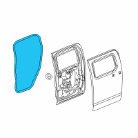 OEM 2009 Hummer H3T Weatherstrip Asm-Rear Side Door Diagram - 93355097