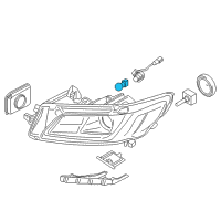 OEM 2019 Lincoln Continental Signal Lamp Bulb Diagram - FB5Z-13466-AA