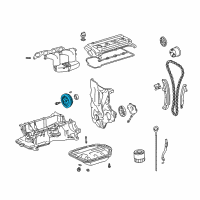 OEM 2006 Toyota Prius Pulley Diagram - 13407-21040