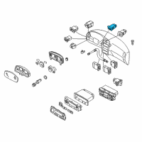 OEM Infiniti Switch Assy-Rear Defogger Diagram - 25350-0W000