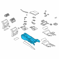 OEM 2015 BMW M5 Centre Console, Leather Diagram - 51-16-8-061-753