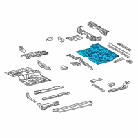 OEM 2020 Toyota Tacoma Rear Floor Pan Diagram - 58311-04072