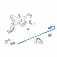 OEM 1997 Acura RL Cable, Fuel Lid Opener (LH) Diagram - 74411-SZ3-A01