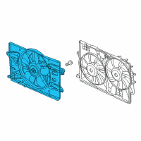 OEM 2016 Jeep Cherokee Fan-Radiator Cooling Diagram - 68437465AB