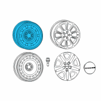 OEM 2013 Dodge Dart Steel Wheel Diagram - 68086001AC