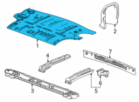 OEM 2021 GMC Yukon Rear Floor Pan Diagram - 84755160