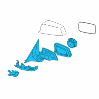 OEM BMW 750Li xDrive Exterior Mirror Without Glass, Heated, Left Diagram - 51-16-7-282-131