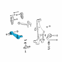 OEM 2016 Lexus LS460 Front Suspension Lower Control Arm Assembly Right Diagram - 48620-50081