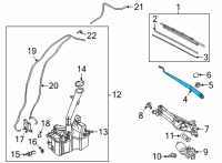 OEM Hyundai Tucson ARM ASSY-W/SHLD WPR(DRIVER) Diagram - 98311-CW000