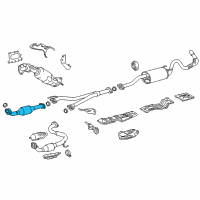 OEM Toyota Converter & Pipe Diagram - 17410-0P560