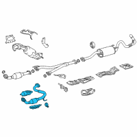 OEM 2020 Toyota Tacoma Converter & Pipe Diagram - 17450-0P360