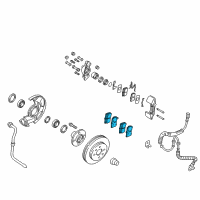 OEM 2003 Kia Rio Pad Set-Front Diagram - 58115FDB00