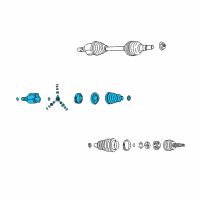 OEM 2008 Pontiac Torrent Joint Kit, Front Wheel Drive Shaft Tri-Pot Diagram - 22674179