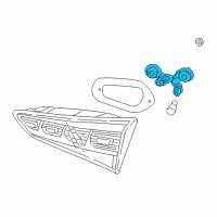 OEM 2017 Hyundai Tucson Lamp Holder And Wiring, Interior, Rear Diagram - 92490-D3100