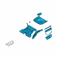 OEM 2008 Mercury Sable Floor Pan Assembly Diagram - 8G1Z-5411215-BA