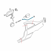 OEM BMW 530i Emergency Mechanism Pulling Strip Diagram - 51-25-8-234-140