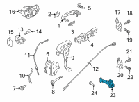 OEM 2022 Ford Ranger Door Check Diagram - KB3Z-2123552-A