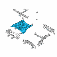 OEM Kia Soul Panel-Rear Floor Diagram - 65511K0000