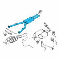 OEM 2008 BMW 750Li Exhaust Pipe Diagram - 18-30-7-567-171