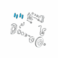 OEM 2009 Lexus ES350 Front Disc Brake Pad Kit Diagram - 04465-06100