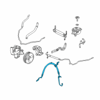 OEM Cadillac SRX Power Steering Pressure Hose Diagram - 20893352