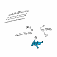 OEM 2020 Lexus NX300h Motor Assy, Rear Wiper Diagram - 85130-78010