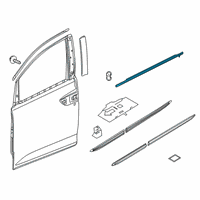 OEM 2019 Honda Odyssey Molding, L. FR. Door Diagram - 72450-THR-A01