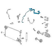 OEM Acura TL Pipe Assembly, Air Conditioner Diagram - 80320-SEP-A03