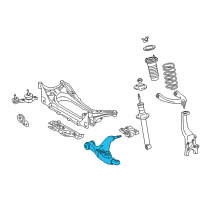 OEM Lexus Front Suspension Lower Arm Assembly Right Diagram - 48620-53020