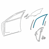 OEM 2019 Lexus UX200 Run, FR Door Glass Diagram - 68141-76030