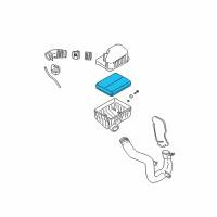 OEM 2002 Hyundai Santa Fe Air Cleaner Filter Diagram - 28113-26000