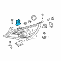 OEM 2016 Buick Cascada Hid Headlamp Components Diagram - 20950268