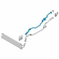 OEM BMW M8 TRANSMISSION OIL COOLER LINE Diagram - 17-22-9-504-801