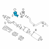 OEM 2016 Nissan Pathfinder Catalytic Converter Assembly Diagram - 208A3-3KF0A