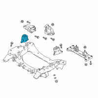 OEM 2020 Kia Stinger Engine Mounting Bracket Assembly, Right Diagram - 21840J5200