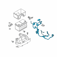 OEM Lincoln Positive Cable Diagram - JL1Z-14300-A