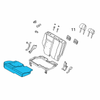 OEM 2002 Jeep Liberty Seat Cushion Pad Diagram - UZ241DVAA