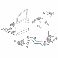 OEM 2017 Honda Odyssey Cable, Front Diagram - 72131-TK8-A11