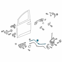 OEM 2017 Honda Odyssey Cable, Right Front Door Lock Diagram - 72133-TK8-A01