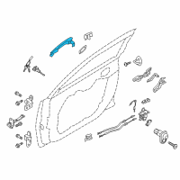 OEM Hyundai Elantra Door Handle Assembly, Exterior Diagram - 82651-3X000