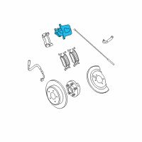 OEM 2010 Chrysler Town & Country CALIPER-Disc Brake Diagram - 68029849AE