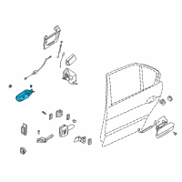 OEM 1999 BMW 740iL Inside Left Door Handle Diagram - 51-21-8-226-049