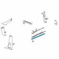 OEM 2006 Buick Terraza Lower Weatherstrip Diagram - 10383150