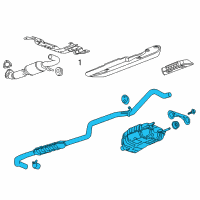 OEM 2015 Cadillac ELR Exhaust Muffler (W/Exhaust Pipe) Diagram - 22918667