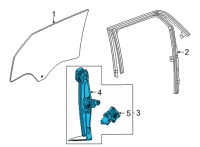 OEM Buick Encore GX Regulator Assembly Diagram - 42702335