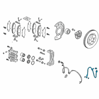 OEM 2021 Honda Odyssey Hose Set, Right Front Brake Diagram - 01464-THR-A00