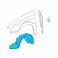 OEM 2004 Mercury Monterey Fender Liner Diagram - 3F2Z-16102-BA