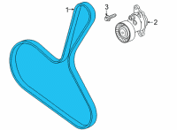 OEM Buick Encore GX Serpentine Belt Diagram - 55506241